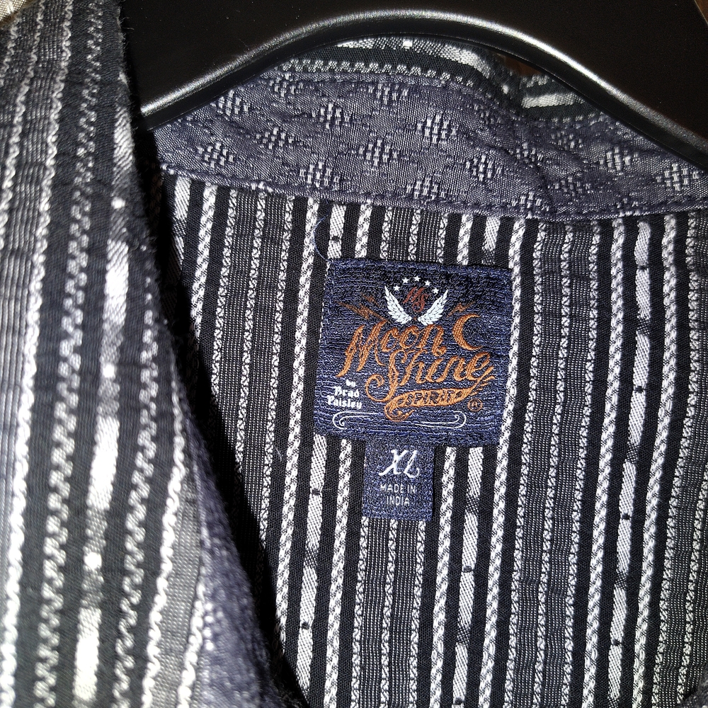 Moonshine Spirit Mens Western Pearl Snap Button Up Shirt. XL - Picture 4 of 6